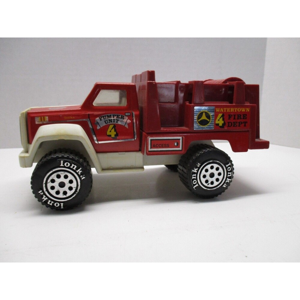 VINTAGE 1980's TONKA #4 FIRE RESCUE 8" TRUCK